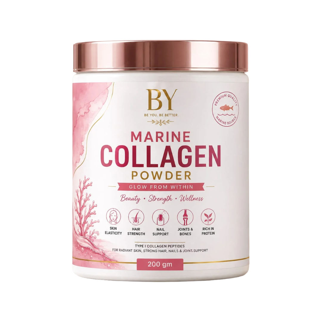 Baid Yog Marine Collagen Powder – Type I Collagen Peptides for Skin, Hair, Nails & Joint Support | 200g