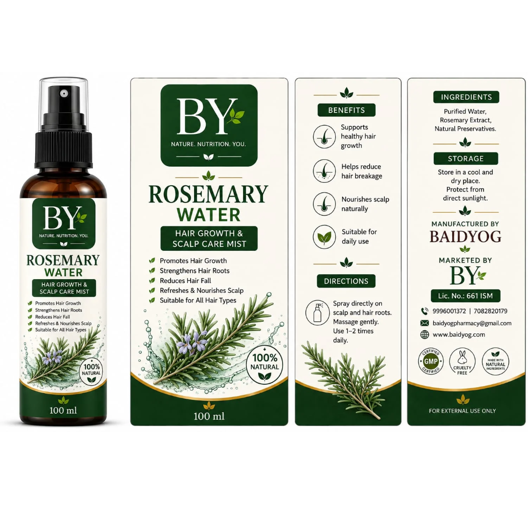Baid Yog Rosemary Water – 100% Natural Hair Growth & Scalp Care Mist | 100 ml