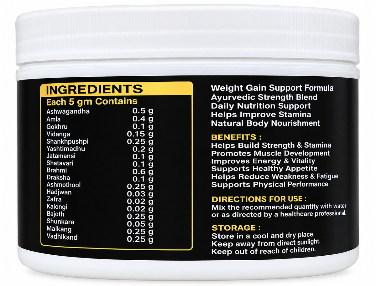 BY Nutrition Bajrang Pusti – Ayurvedic Mass & Strength Formula 400 gm