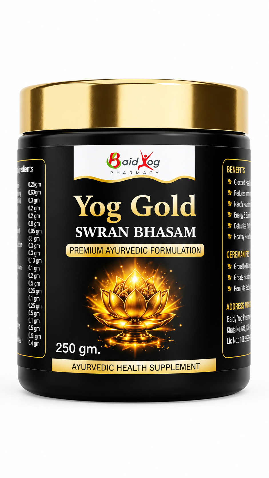 BY Nutrition Vadic Gold Swran Basam – Ayurvedic Health Supplement 250 gm