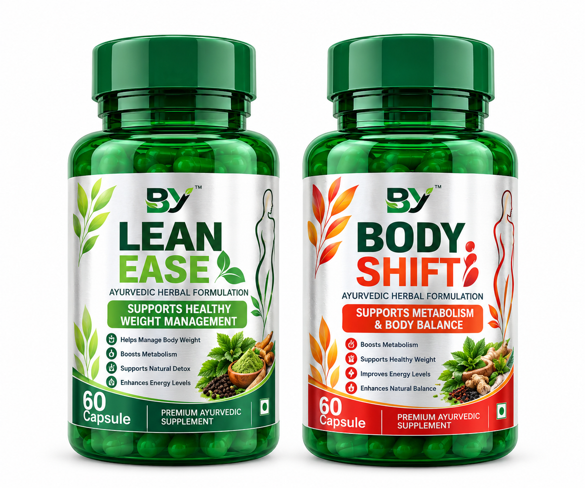 BY Nutrition Weight Loss Kit – L-Carnitine Syrup + Lean Ease Capsules + Body Shift Capsules | 3-Product Combo