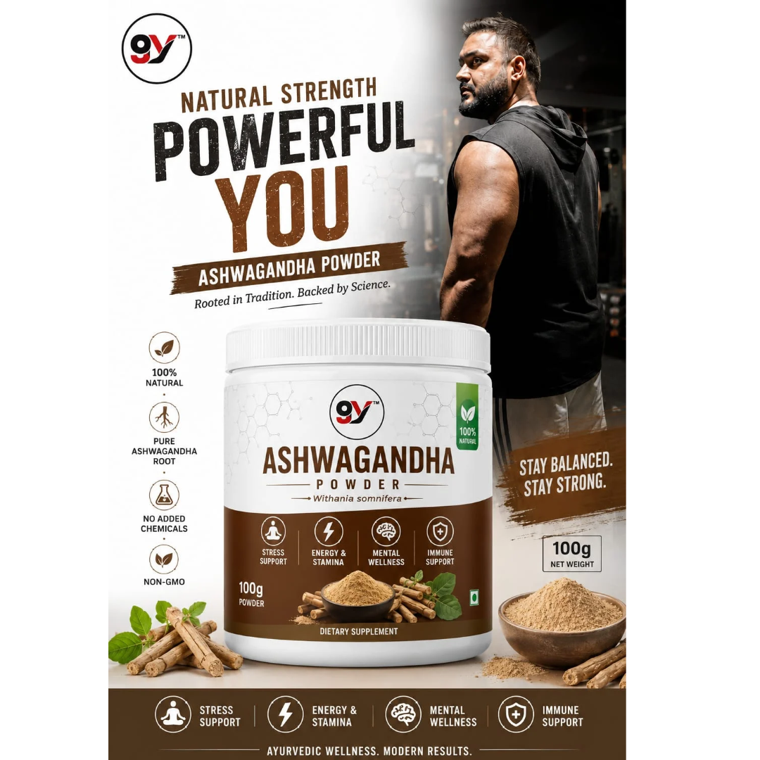 Baid Yog Ashwagandha Powder – 100% Natural Pure Ashwagandha Root Powder | Dietary Supplement | 100g