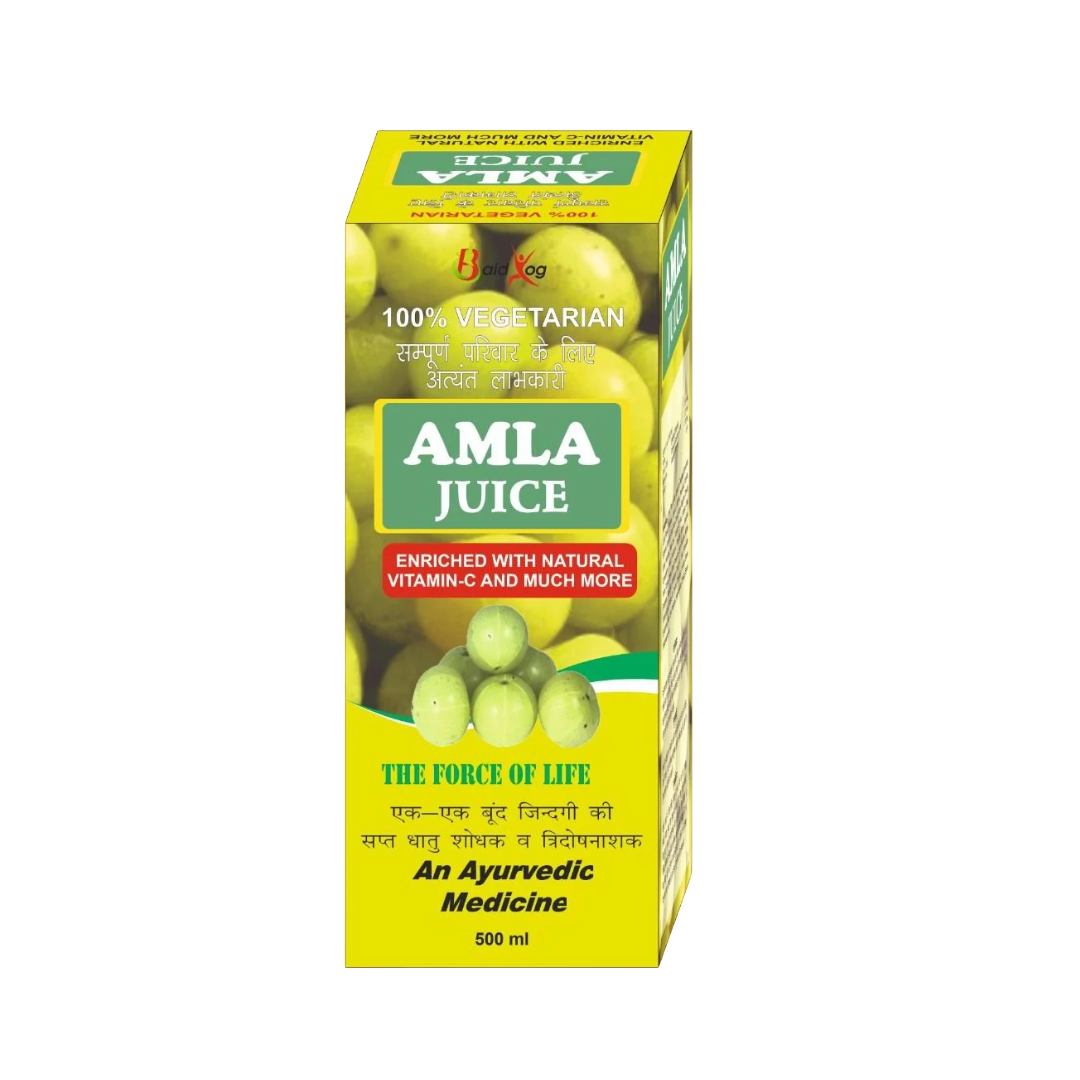 Baid Yog Amla Juice – Natural Vitamin C Enriched Ayurvedic Juice | 100% Vegetarian | 500 ml