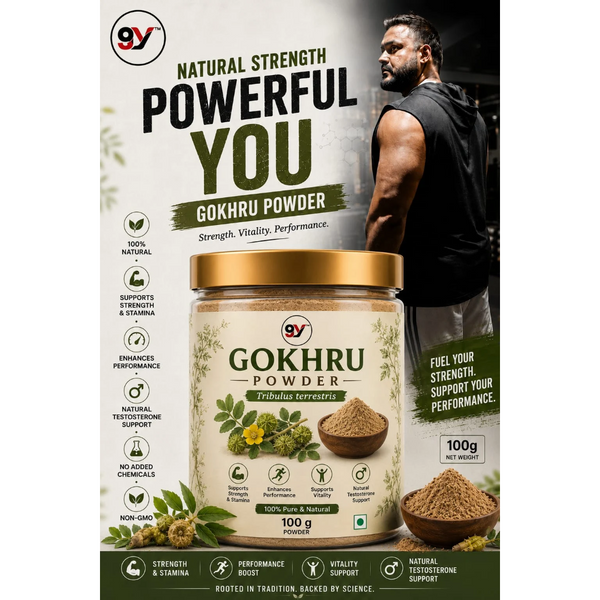 Baid Yog Gokhru Powder – 100% Pure & Natural Tribulus Terrestris Powder | Strength, Stamina & Vitality Support | 100g