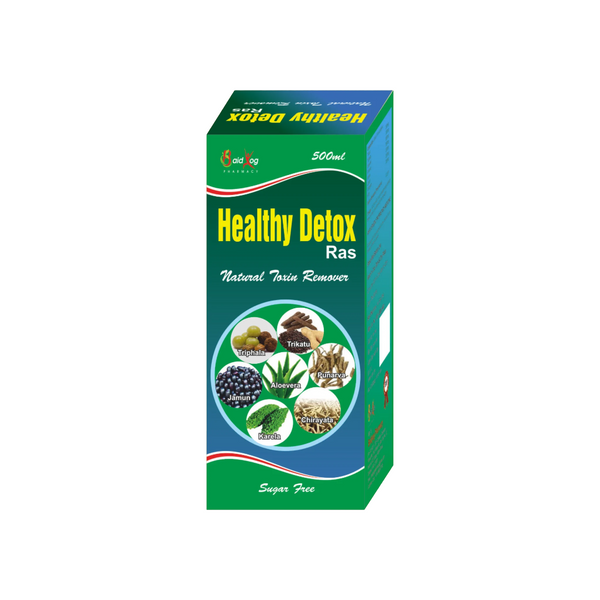 Baid Yog Healthy Detox Ras – Sugar Free Ayurvedic Herbal Detox Juice | Natural Toxin Remover | 500 ml