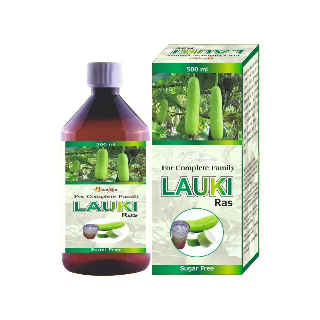 Baid Yog Lauki Ras – Sugar Free Ayurvedic Bottle Gourd Juice | Family Wellness Drink | 500 ml
