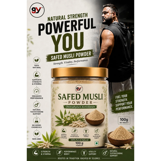 Baid Yog Safed Musli Powder – 100% Pure & Natural Chlorophytum borivilianum Powder | Strength, Stamina & Vitality Support | 100g