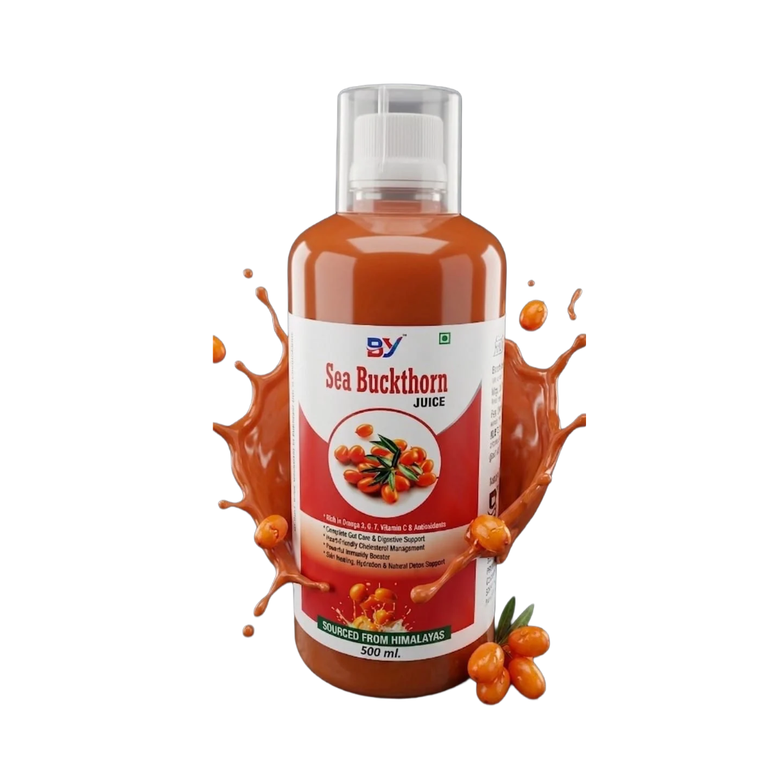 BY Sea Buckthorn Juice – Himalayan Sea Buckthorn Herbal Juice | Rich in Omega 3, 6, 7 & Vitamin C | Natural Immunity & Wellness Support | 500ml