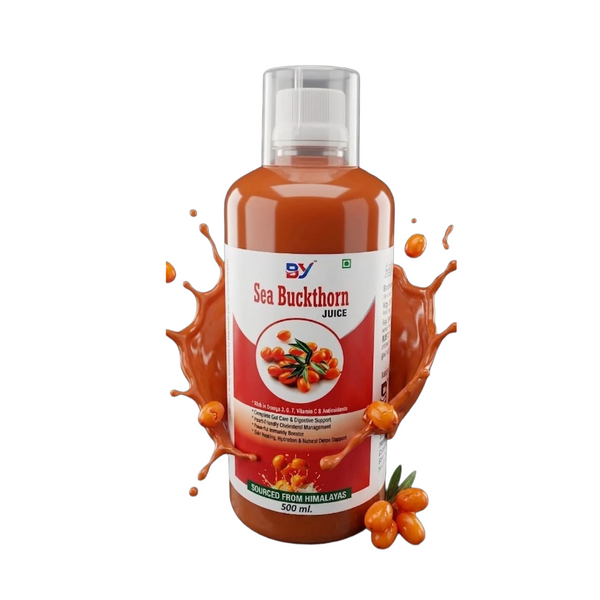 BY Sea Buckthorn Juice – Himalayan Sea Buckthorn Herbal Juice | Rich in Omega 3, 6, 7 & Vitamin C | Natural Immunity & Wellness Support | 500ml
